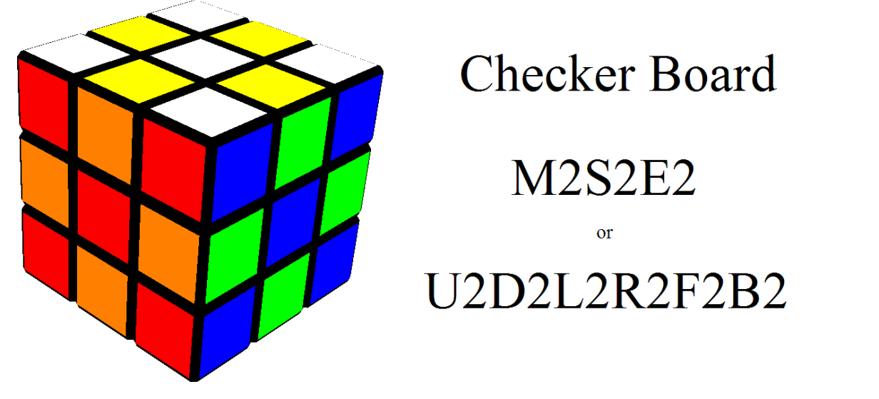 Кубик Рубика суперфлип. 7x7 pattern of Cube. The Chequer Board.